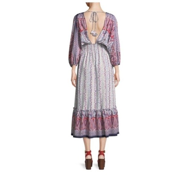Misa Los Angeles Matilda Tie Back Paisley Midi Dress Size Small - Picture 3 of 15